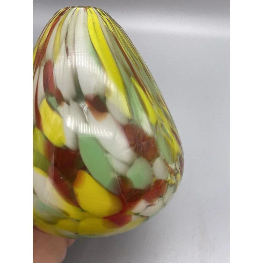 Pearlessence Hand Blown Confetti Art Glass Bud Vase Or Reed‎ Diffuser